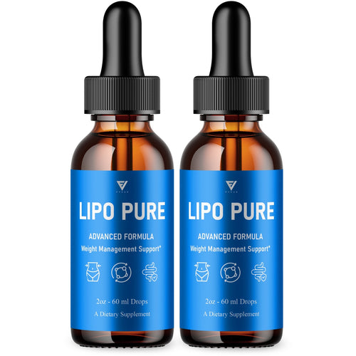 (2 Pack) Lipo Pure Drops, Lipopure Weight Management Support Supplement (4Oz)