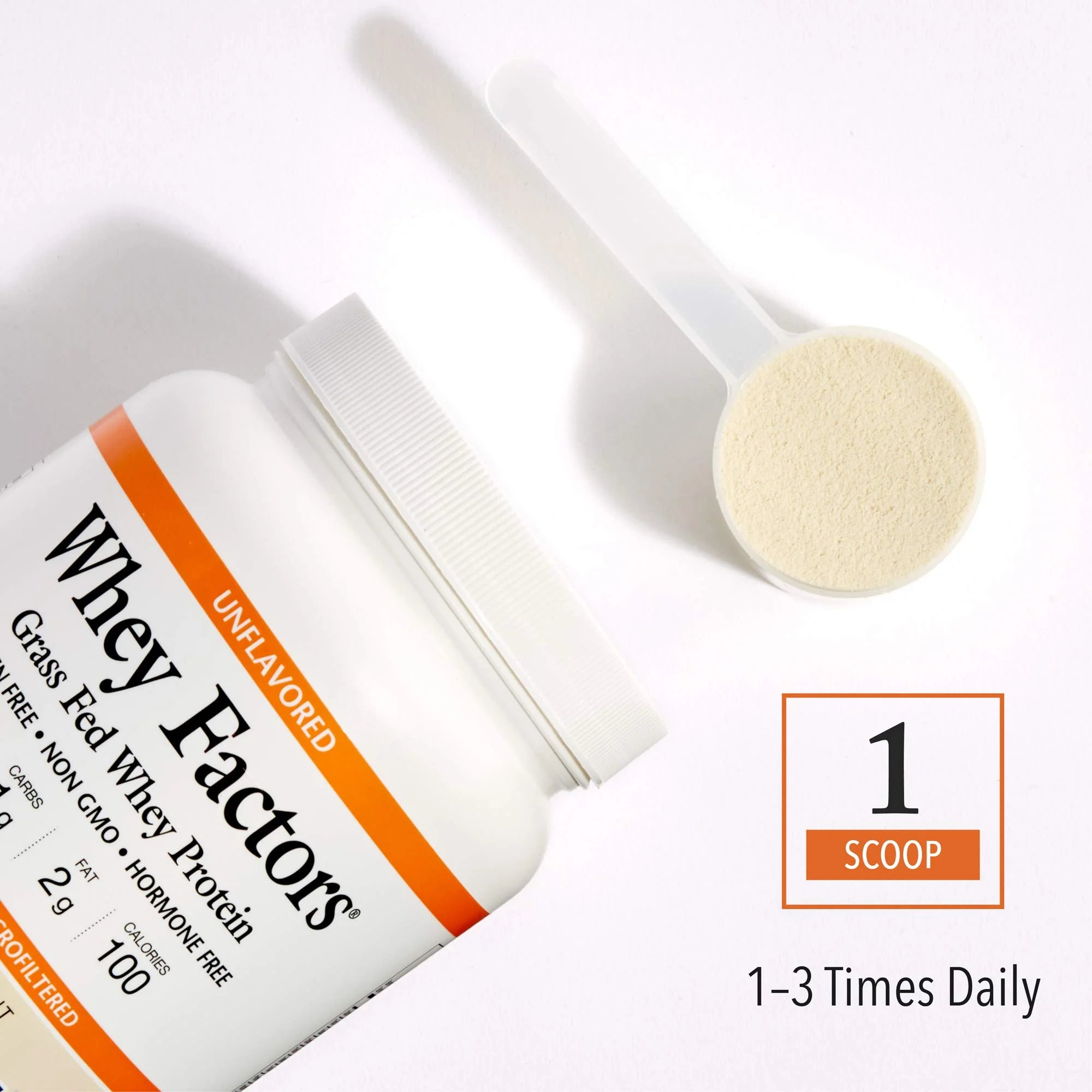 Whey Factors, Grass Fed Whey Protein Concentrate, Aids Muscle Development and Immune Health, Unflavored, 12 Oz